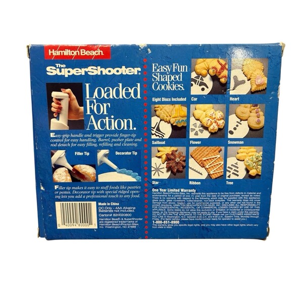 Hamilton Beach The Super Shooter Cordless Cookie Press & Food Decorator 11 Discs - Picture 3 of 9